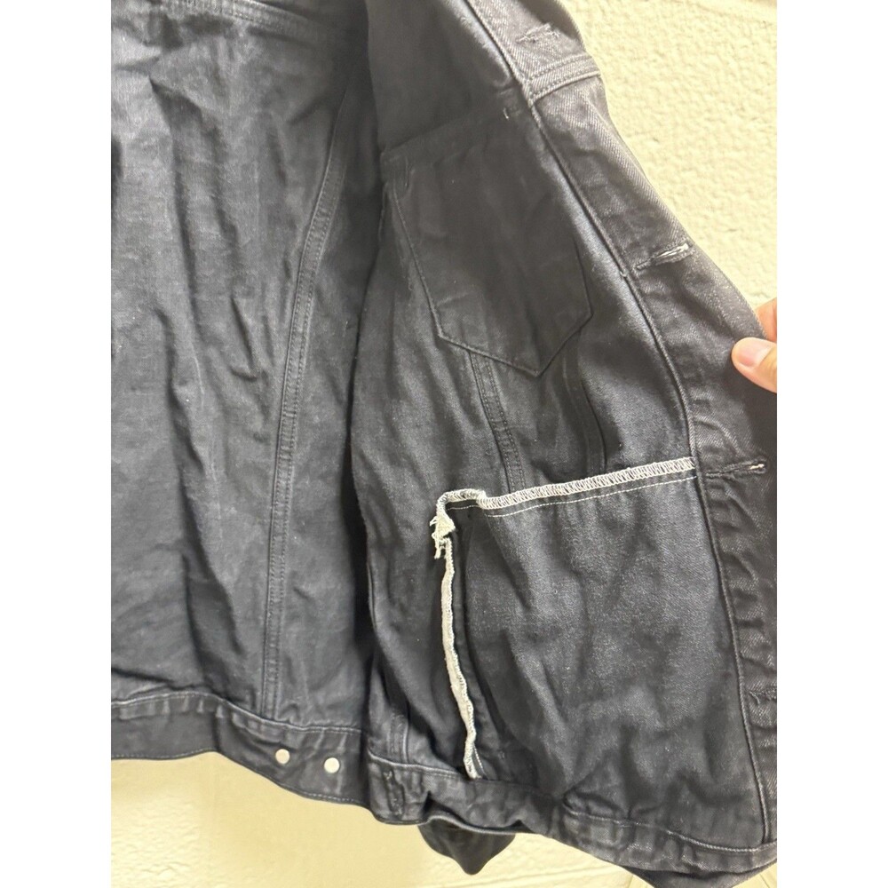 Levi's Denim Jacket Black Jean Large Mens - Picture 10 of 10